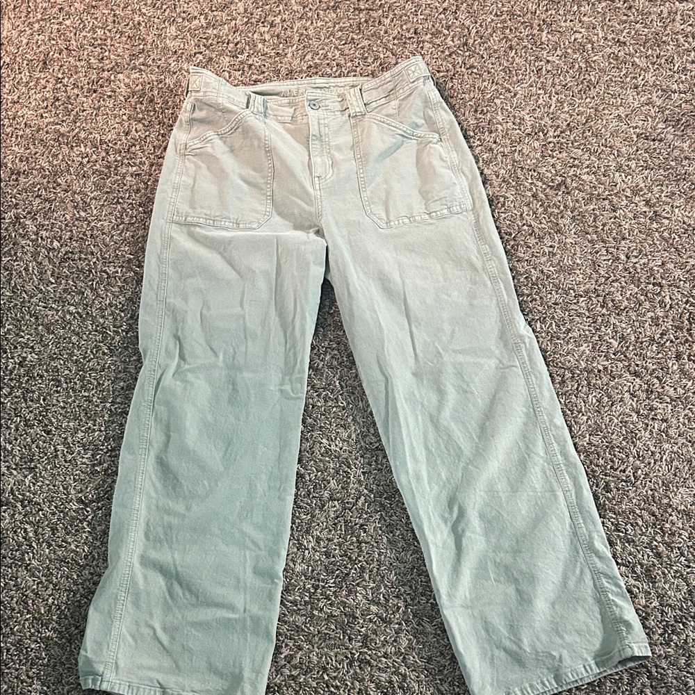 American Eagle Outfitters Light Khaki Flare Jeans